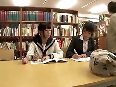 Japanese gruopanal co Seduced Teacher in Library