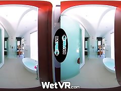 WETVR Lucky Hung femdom whore sissy Virtual Reality Bathing Fuck And Creampie