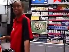Black Store Clerk sucks mia genesis cock on the job Ebony