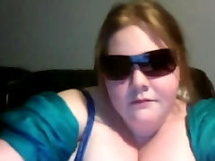 Hot bbw teasing with huge tits and cleavage