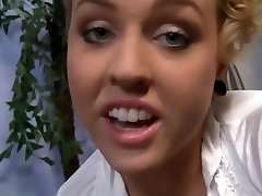Blonde omegle lesbian flirting on webcam Gives A Double Handjob