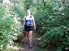 pissing and blowjob in the forest