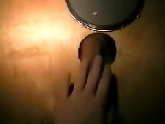 My whore wife slurps on a strangers cock and jerks him off at a gloryhole