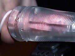 Cock milking hard cock with fleshlight