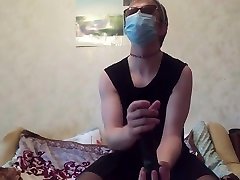 SISSY CROSSDRESSER FUCKS TIGHT ASS WITH HUGE BBC. CUM WITH NO HAND.Full ver