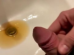 piss and jerk into the sink
