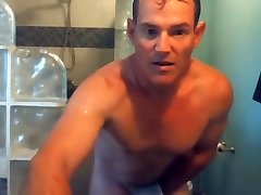 military dad cums and takes a shower