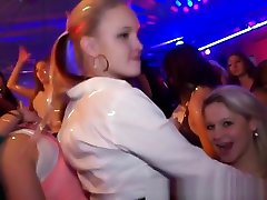 Partying babes getting cumshots