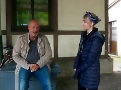 Taboo! Old man fucks young girl until she is happy