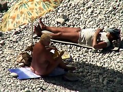 Voyeur on public beach sex