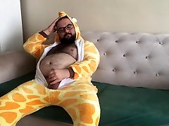 eating my cum in onesie