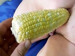 youtube amazing vidio anal fuck with corn cob-Vegetable anal insertion