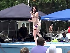 The boy garl sex Stacia Dianna gets naked on stage at Nudes-a-Poppin 2019