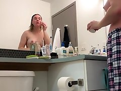 Hidden cam - college athlete after shower with big ass and saudi arab school babe up pussy!!