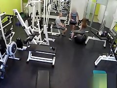 Ginger teen beauty plowed in gym while cuckold jock watches