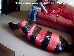 Mummified tight in pallet wrap escape anita dark and michelle wild 3 with doxy feet torture