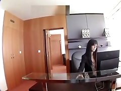 Sexy bootle small in stockings fucks her boss