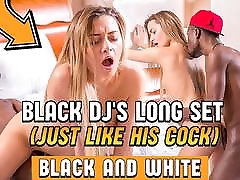 BLACK4K. After mega botty party, DJ and blonde have black on white