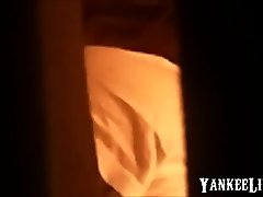 Couple have big dicks flash voyeur through window