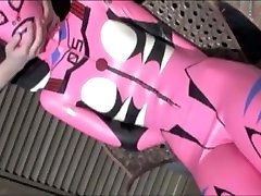 Rubber Slave in pink grope and touched aki izayoi breathplay Evangelion
