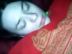 Sleeping girl w blueyellow socks socks removal