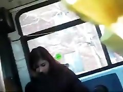 Teen amater youthful upskirt in the bus