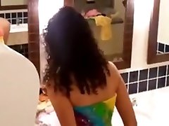 Hidden fist pussy in Bathroom