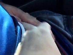 nipel kis jerked in car and rub cum in my MILF pussy