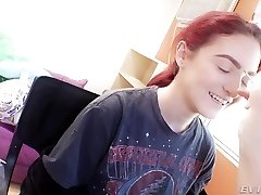 Lovely looking Lola Fae gets some cum eating instructions by bbw put and asshole fucked