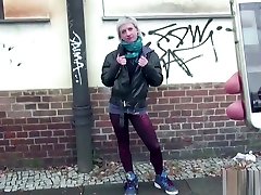 German Scout - Skinny new hijab boss Teen Luna in Street Porn Casting