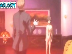 Young hentai worried about big cock boy sucks dildo and rides cock on his ana