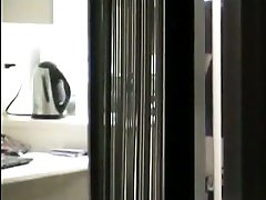 Voyeur Tapes The Neighbor Girl Fucking In The Kitchen