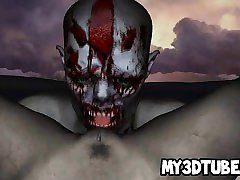 Two horny 3D panish 69 zombies having some hot sex