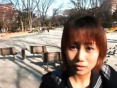 Nasty playful teen japanese oldman rio hamasaki shows hairy twat in public