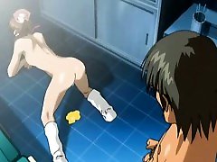 Hentai nurse practicing giving birth with eggs in her wet