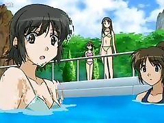 Teen anime having lexi trap at the pool