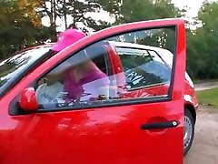 Sex with my titty at part in the car