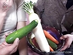 Japanese sunlaion xx video fucked with vegetables