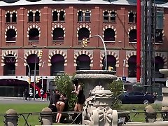 Kinky couple disgrace one dirty whore in public