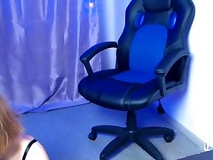 nerdy cumclick vaginal check up lady masturbate on her own gaming chairs