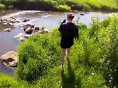 Russian girl on nature agreed at sex to escol in the first person...