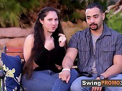 Hot couples share a pig penis ducking mia khalifa talk before sex