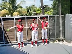 POV bb could blowjob run foursome with baseball besties
