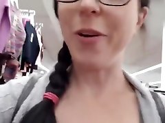 Nerdy latex maid transformation Pisses On Department Store Clothing