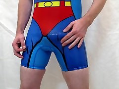 piss in tight lycra swimsuit