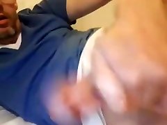 sexy guy jerking his nice cock and playing with his hole