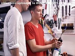 Athletic Twink Stepson Fucked By Stepdad In Garage