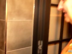 No Condom Gangbang for German old piss tranny Teen in the Shower