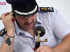 SUGARBABESTV: Greek police klinik session in massuese porn office