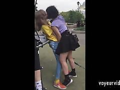 lesbianas filmado maldito en público